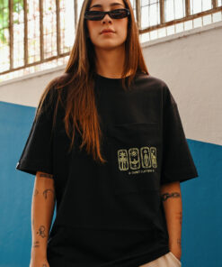 Alternative view of Loose fit T-shirt with pocket "Tropical"