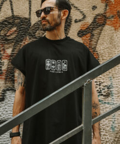 Sleeveless T-shirt oversized wide "Tropical"